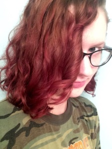 Slightly red ombre (today). 